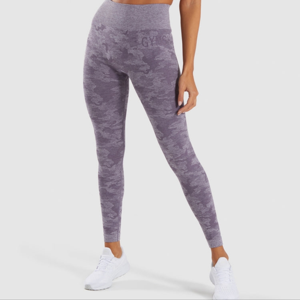Gymshark Lavendar Camo Leggings